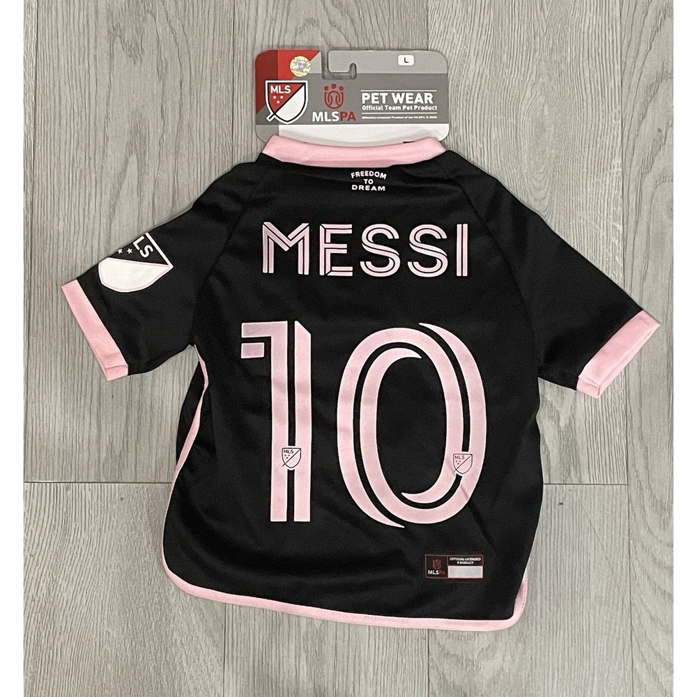 NEW Official MLS Pet Jersey MESSI 10 Club Internacional Del Fultbol Miami - L